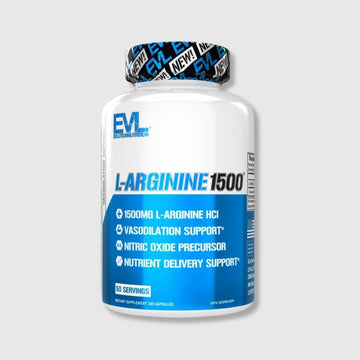 Evlution Nutrition Nitric Oxide Booster L-Arginine Supplement - High Potency Nitric Oxide Supplement with 1500mg of L Arginine HCL for Enhanced Pumps Energy Muscle Growth and Vascularity NO Booster | Megapump
